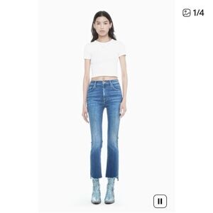 MOTHER The Insider Crop Step Fray